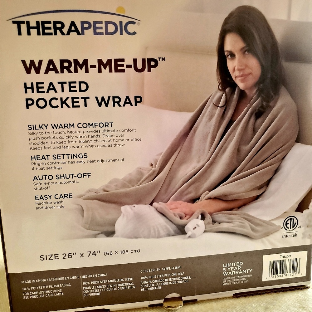 Therapedic Heated Pocket Throw